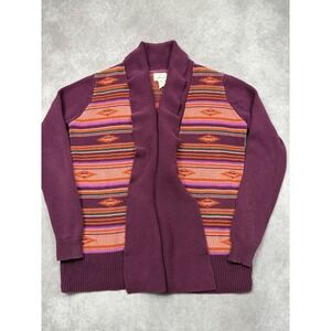 Levi's Women S Cardigan Sweater‎ Shawl Collar Geometric Tribal Aztec Boho